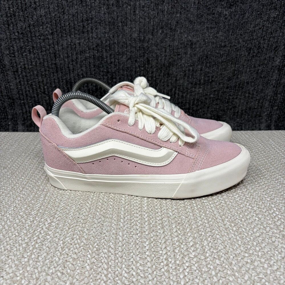 Vans Knu Skool Light Pink White Suede Skate Casual Shoes Chunky Women’s 8